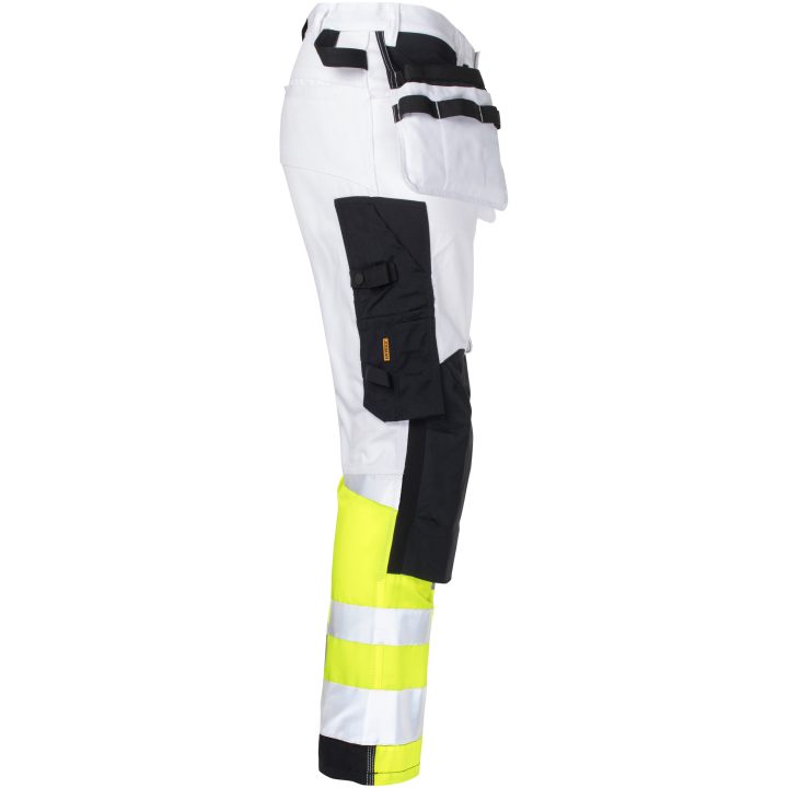 Håndværksbukser Core Stretch Varsel 2134 Technical Hvid/Gul Jobman C146 – billede 4
