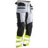 Håndværksbukser Core Stretch Varsel 2134 Technical Hvid/Gul Jobman C146 – miniature 1