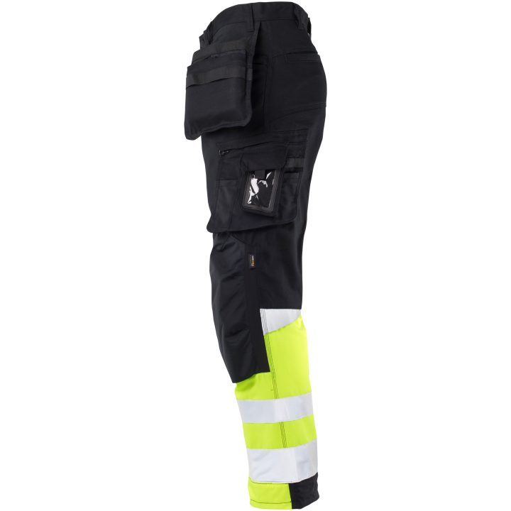 Håndværksbukser Core Stretch Varsel 2134 Technical Sort/Gul Jobman C146 – billede 2