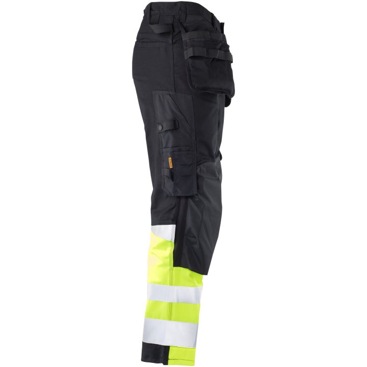 Håndværksbukser Core Stretch Varsel 2134 Technical Sort/Gul Jobman C146 – billede 4
