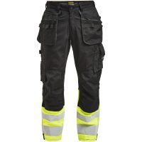 Håndværksbukser Core Stretch Varsel 2134 Technical Sort/Gul Jobman
