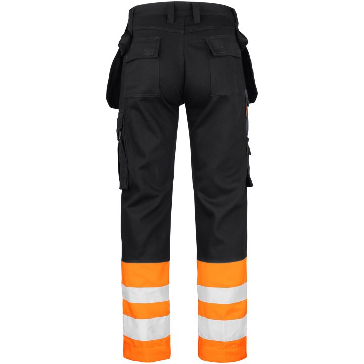 Håndværksbukser Varsel 2277 Practical Sort/Orange Jobman C44 – billede 3