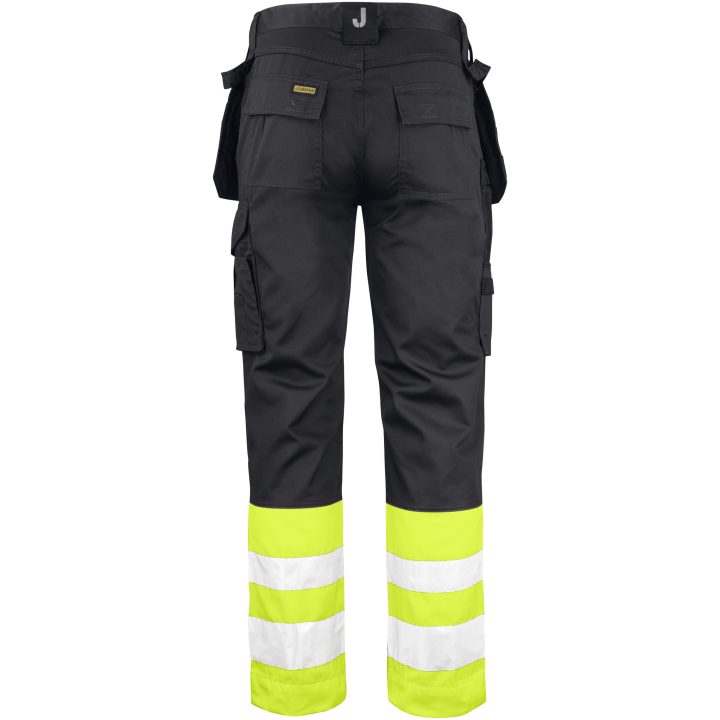 Håndværksbukser Varsel 2513 Practical Sort/Gul Jobman C42 – billede 3