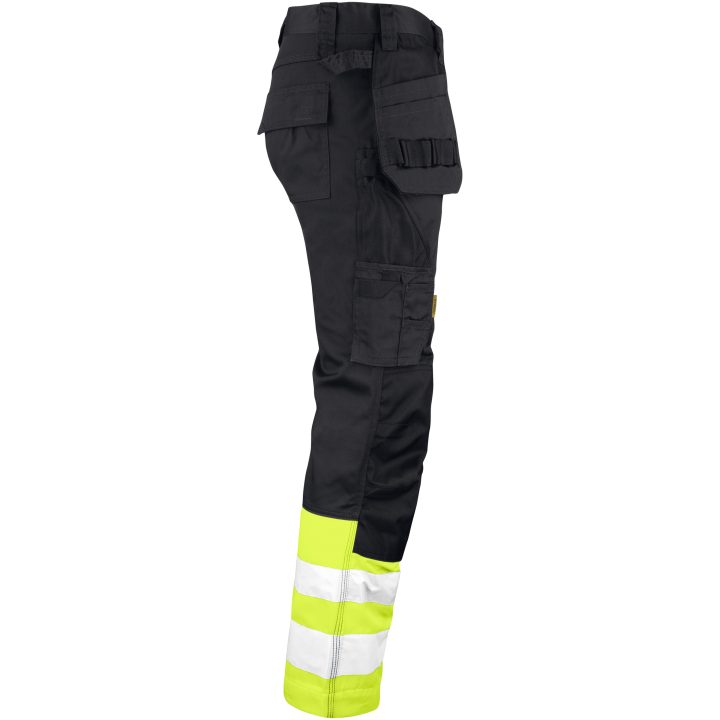 Håndværksbukser Varsel 2513 Practical Sort/Gul Jobman C42 – billede 4
