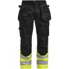 Håndværksbukser Varsel 2513 Practical Sort/Gul Jobman C42 – miniature 1