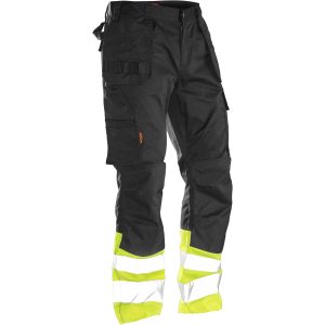 Håndværksbukser Varsel 2513 Practical Sort/Gul Jobman