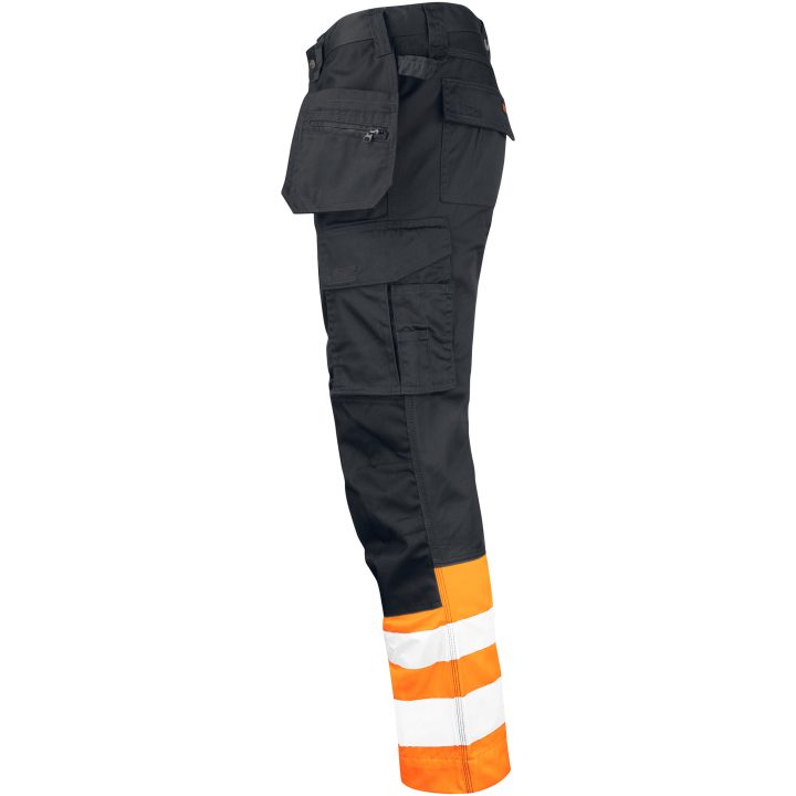 Håndværksbukser Varsel 2513 Practical Sort/Orange Jobman C44 – billede 2