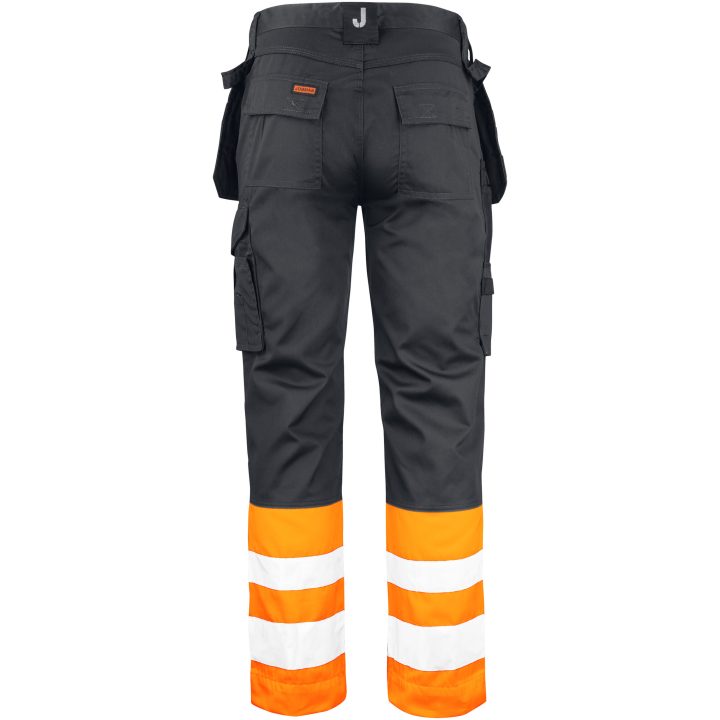 Håndværksbukser Varsel 2513 Practical Sort/Orange Jobman C44 – billede 3