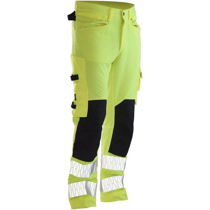 Hantverksbyxa 2291 Stretch Varselgul Svart Varsel gul/svart Jobman – billede 5