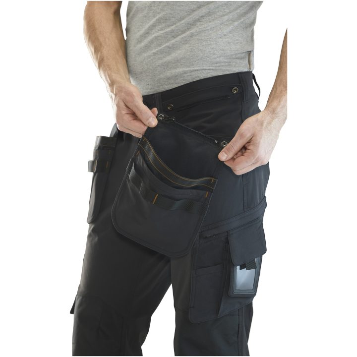 Hantverksbyxa 2391 Stretch Mörkgrå/svart Jobman – billede 10