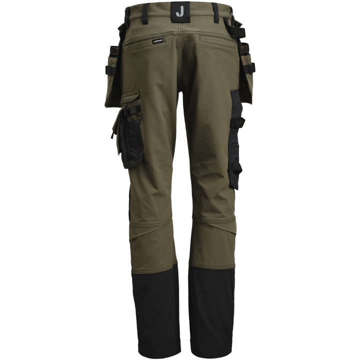 Hantverksbyxa 2391 Stretch Oliv/svart Jobman – billede 4