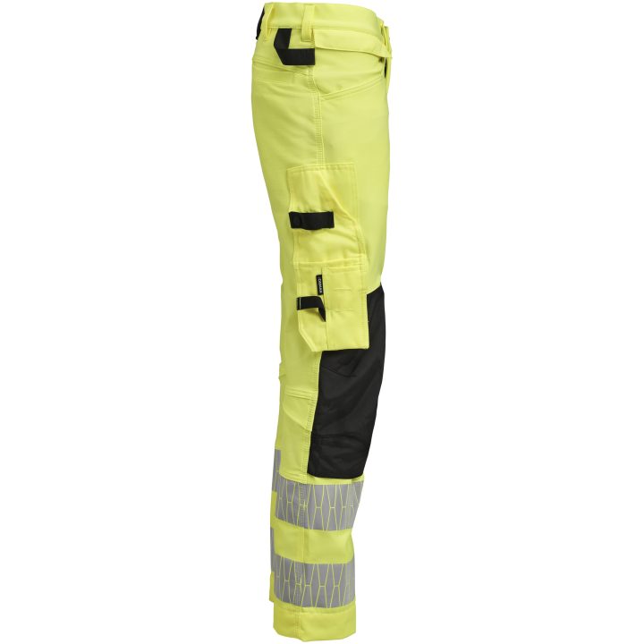 Hantverksbyxa Dam 2271 Stretch Varsel Gul Svart Jobman – billede 2