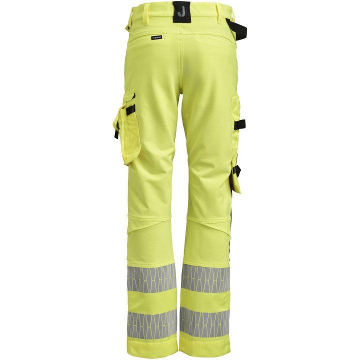 Hantverksbyxa Dam 2271 Stretch Varsel Gul Svart Jobman – billede 4
