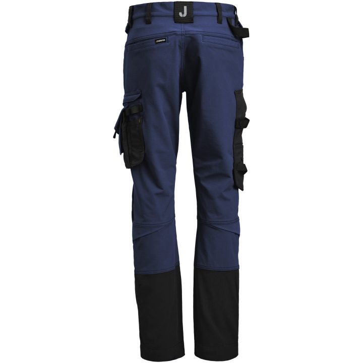 Hantverksbyxa Dam 2371 Stretch Marinblå Svart Jobman – billede 3