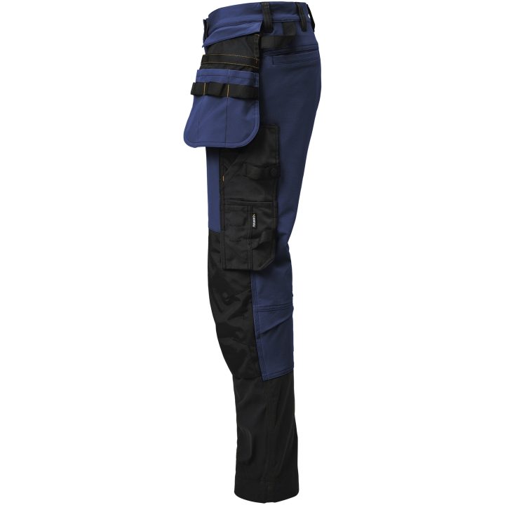 Hantverksbyxa Dam 2371 Stretch Marinblå Svart Jobman – billede 4