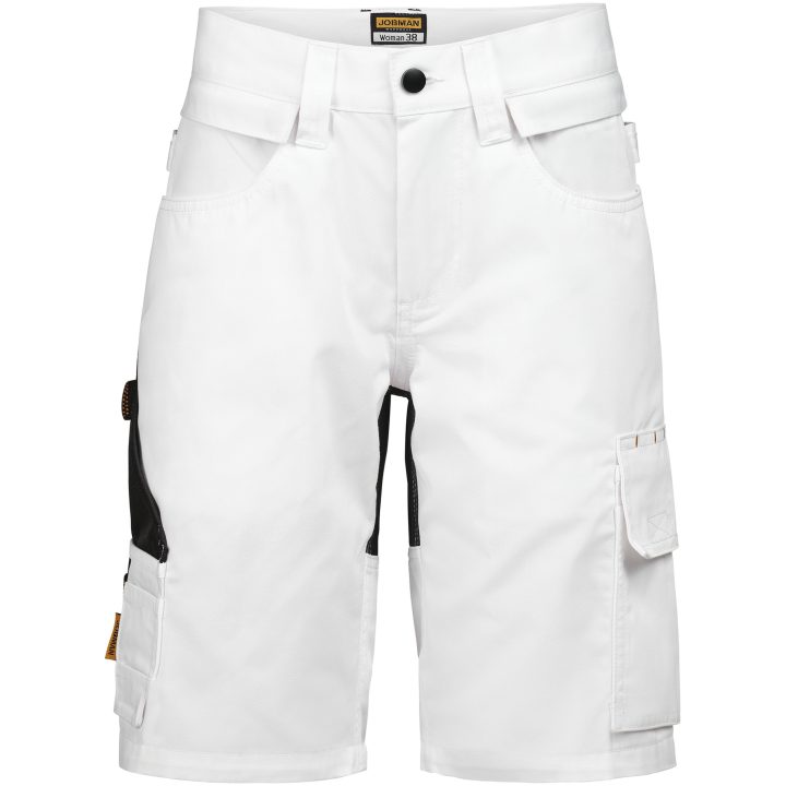 Hantverksshorts Dam 2337 Semistretch Vit Svart Jobman – billede 5