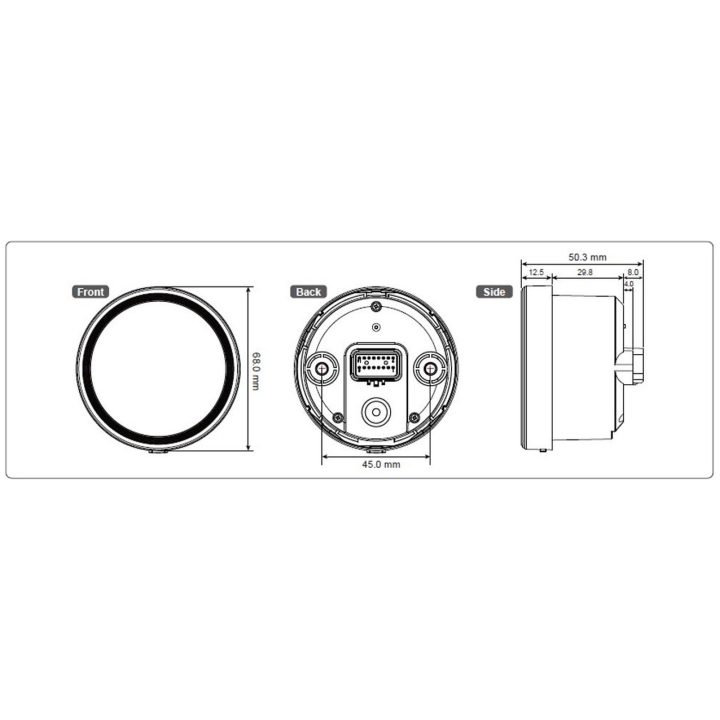 Hastighedsmåler D60-hd Tnt-05 Med Abe KOSO NORTH AMERICA Hastighedsmåler – billede 2