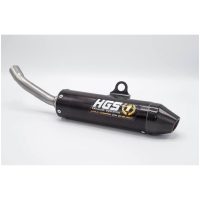 HGS Ljuddämpare 2T Racing SX/TC85 25-.. Svart med kolfiber End cap