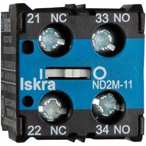 Hjælpekontaktblok, Iskra, 1 sl.+1br. MALMBERGS