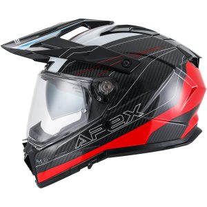 Hjälm AC500 Carbon Sahara vit/röd/blå glansig L APEX