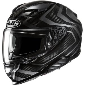 Hjälm F71 Carbon Nevio Svart/Grå MC5, M HJC