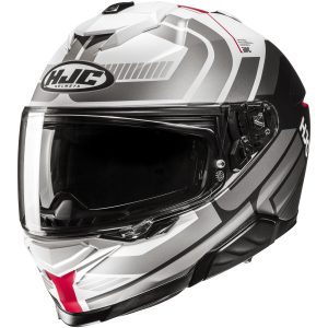 Hjälm i71 Viz Vit/Grå/Röd MC1SF, XL HJC