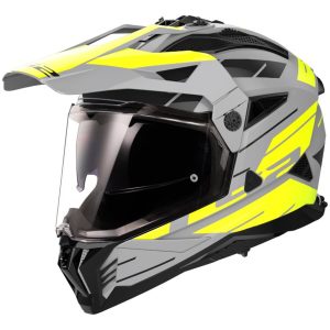 HJÄLM LS2 MX702 PIONEER II NAMIB MATT GRÅ/GUL XL