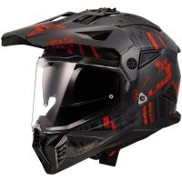 HJÄLM MX702 PIONEER II CRAZY SVART/RÖD L LS2