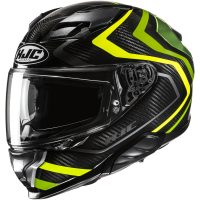 HJC Hjälm F71 Carbon Nevio Svart/Fluo Gul MC3H, S