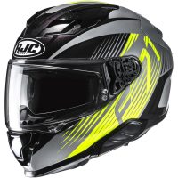 HJC Hjälm F71 Catos Svart/Grå/Fluo Gul MC3H, M