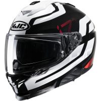 HJC Hjälm i71 Enta Svart/Vit/Röd MC1, L 58-59cm