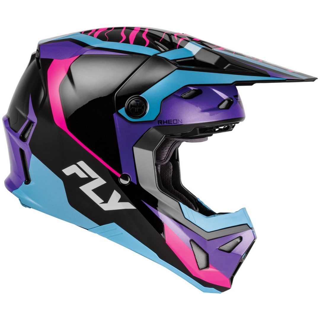 Hjelm Børn Formula CP Charge Sort Pink Lilla FLY RACING yl – billede 2