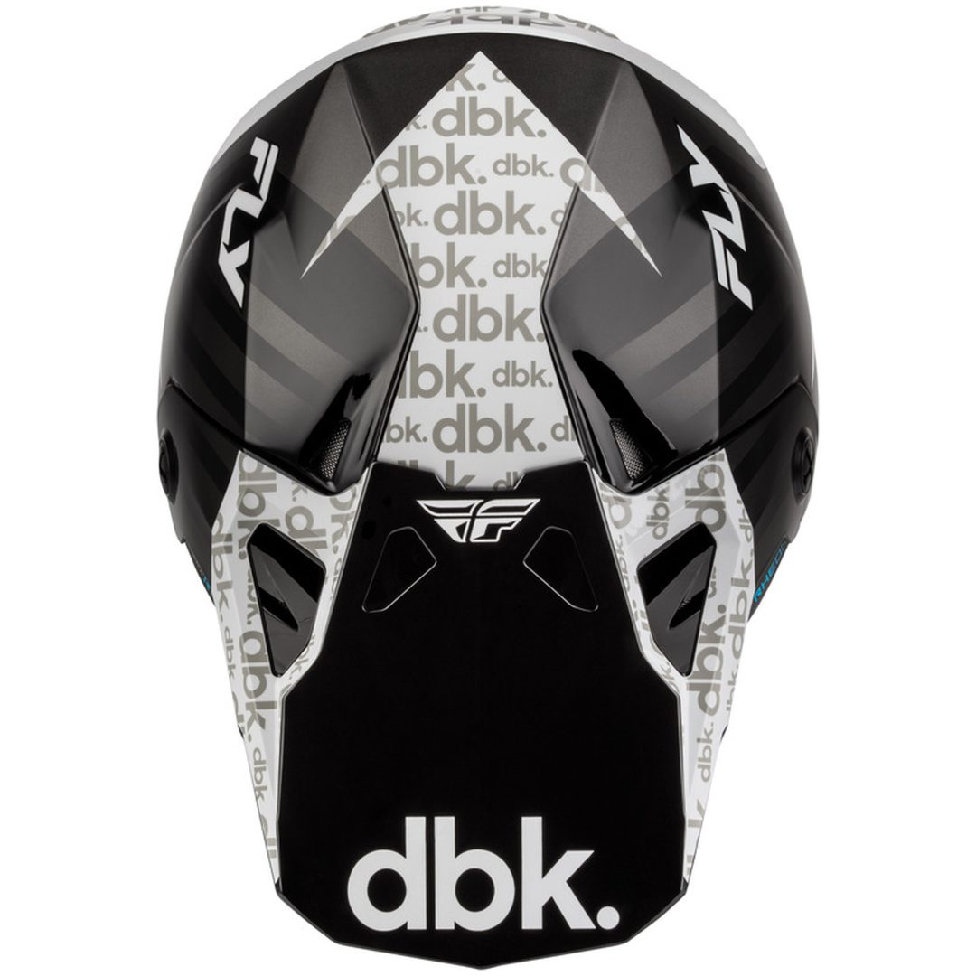 Hjelm Børn Formula CP DBK Sort Grå Hvid FLY RACING yl – billede 4