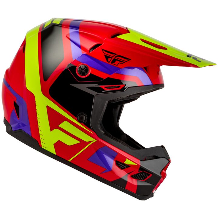 Hjelm Børn Kinetic Scrap Rød Lilla Gul FLY RACING ym – billede 2