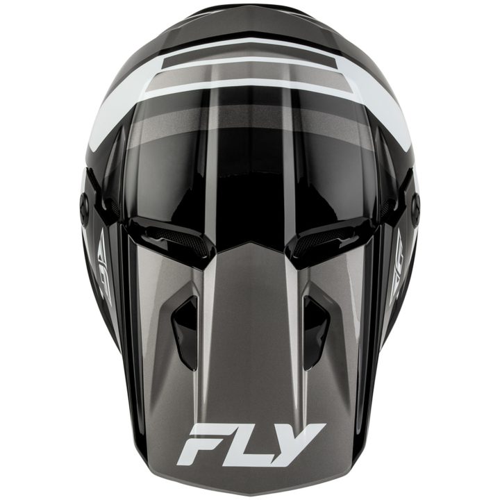 Hjelm Børn Kinetic Scrap Sort Grå Hvid FLY RACING Ys – billede 4