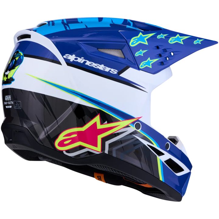 Hjelm Børn SM3 Falcon Blå Sort Hvid ALPINESTARS s – billede 5