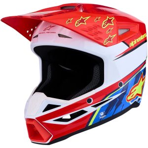 Hjelm Børn SM3 Falcon Rød Blå Hvid ALPINESTARS