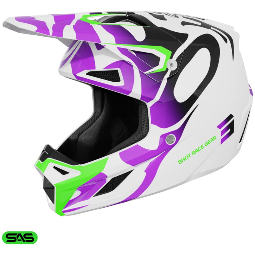 Hjelm Børn Speed Ghost Lilla Blank Shot M