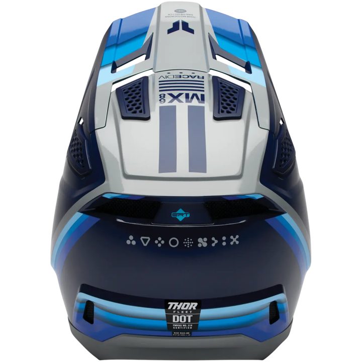 Hjelm Fleet Defy Blå Grå THOR XS – billede 3