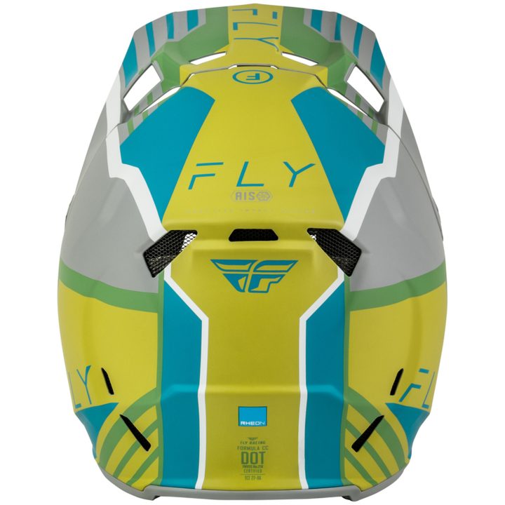 Hjelm Formula CC Strike Grå Grøn Turkis FLY RACING s – billede 3