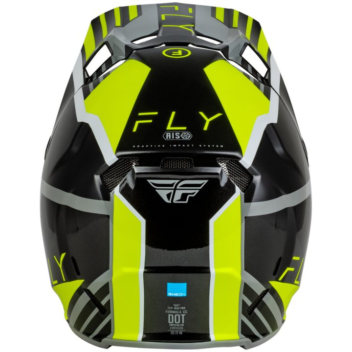 Hjelm Formula CC Strike Grå Sort Neongul FLY RACING M – billede 3