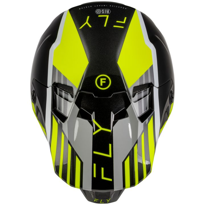 Hjelm Formula CC Strike Grå Sort Neongul FLY RACING M – billede 4