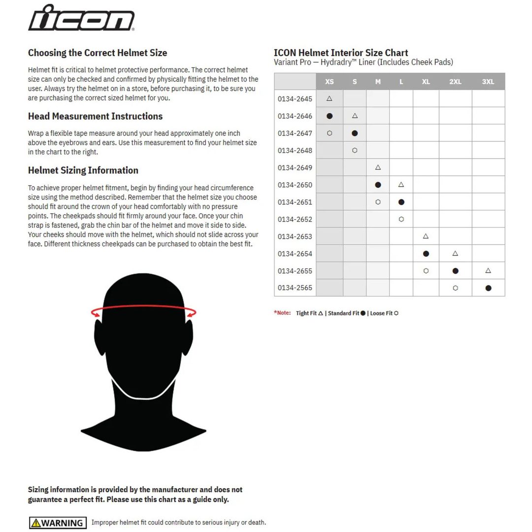 Hjelm Interiør Variant Pro Sort ICON For – billede 2