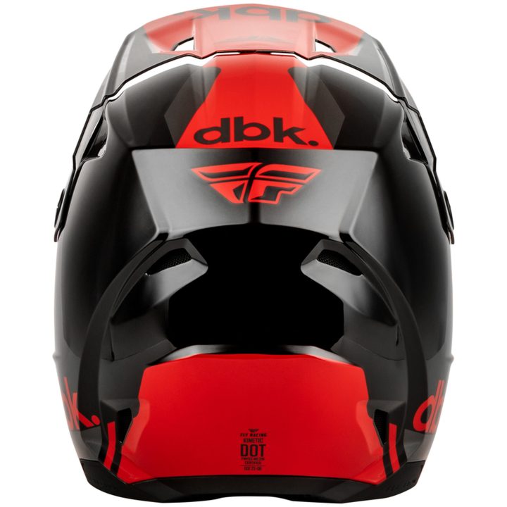 Hjelm Kinetic DBK 27 Sort Grå Rød FLY RACING M – billede 3