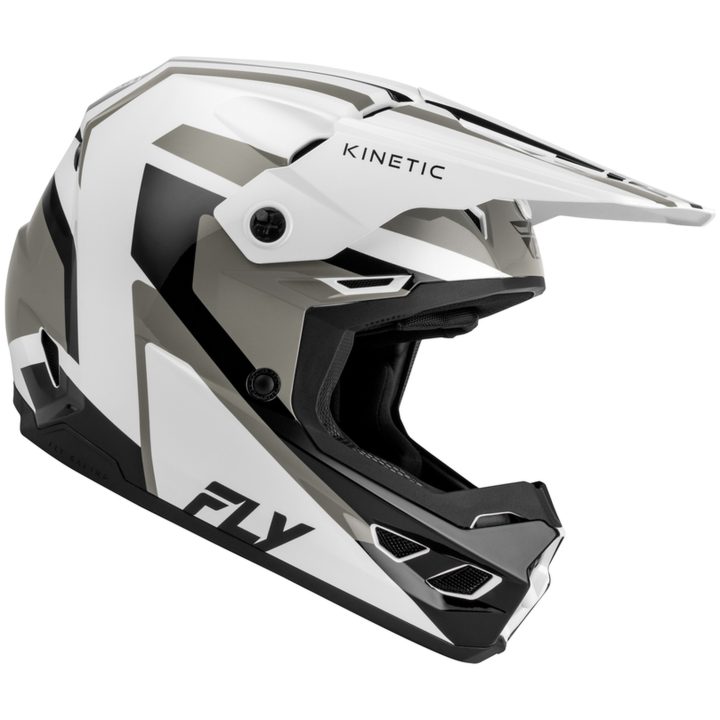 Hjelm Kinetic Sync Hvid Sort Grå FLY RACING s – billede 2