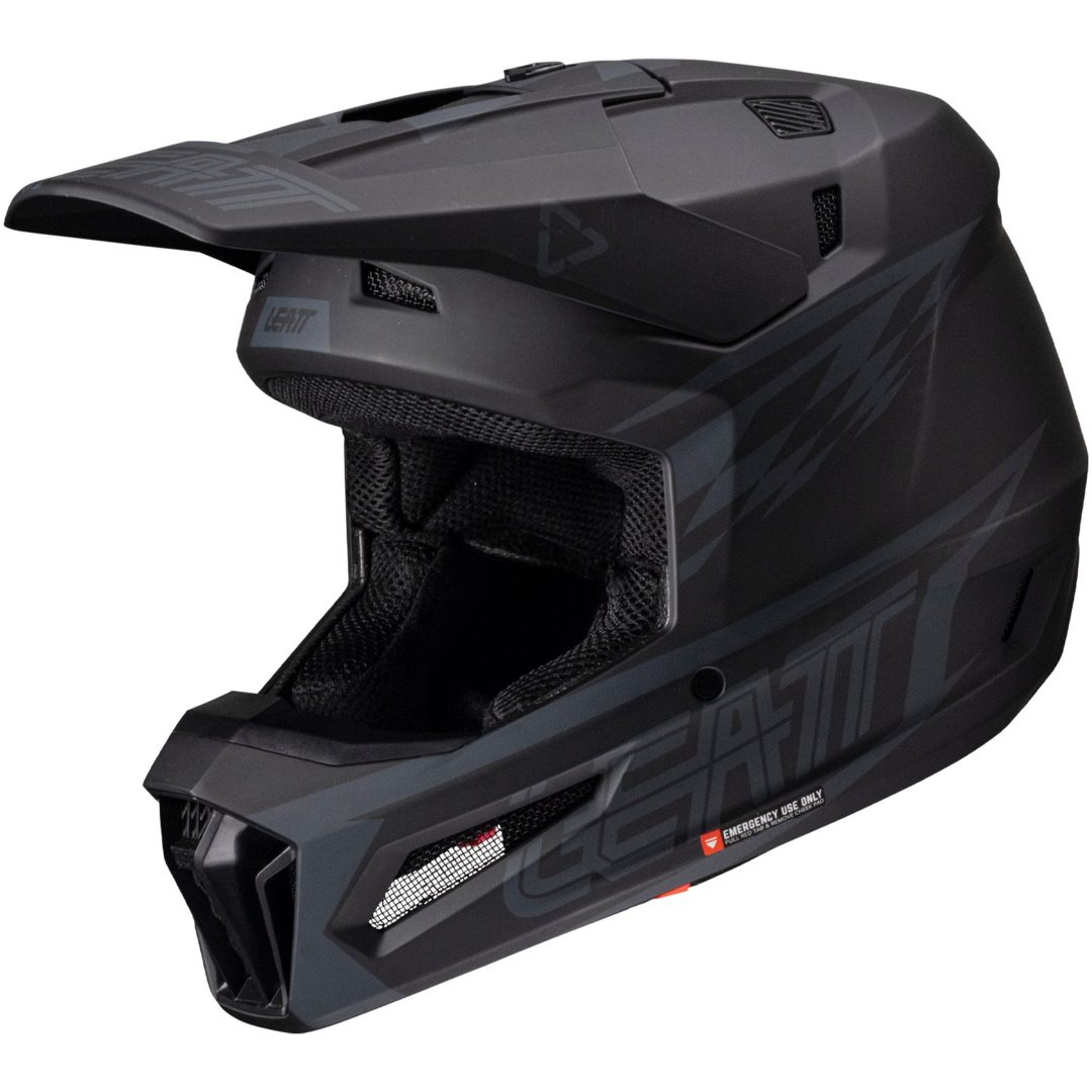 Hjelm Kit Moto 3.5 V25 Stealth Leatt XS (53-54cm) – billede 3
