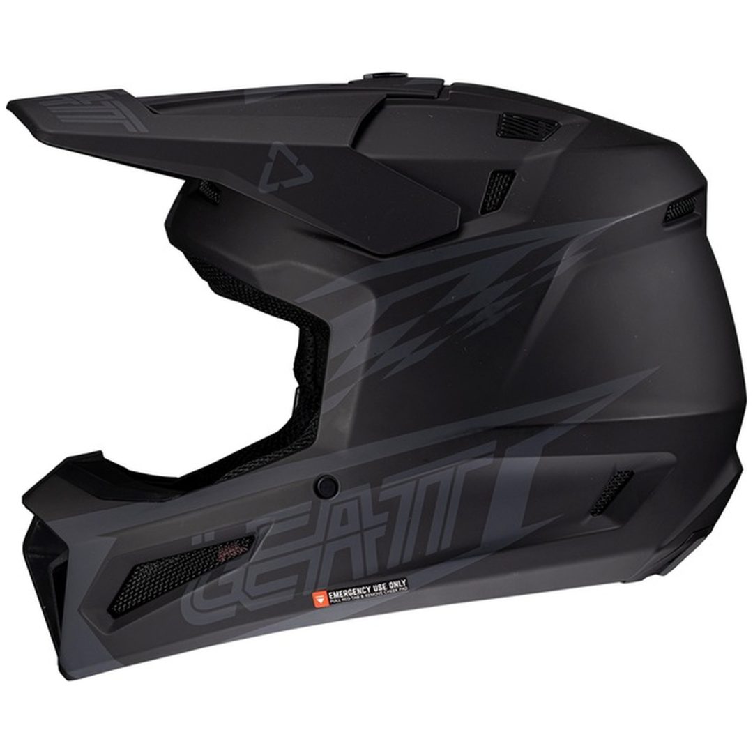 Hjelm Kit Moto 3.5 V25 Stealth Leatt XS (53-54cm) – billede 10