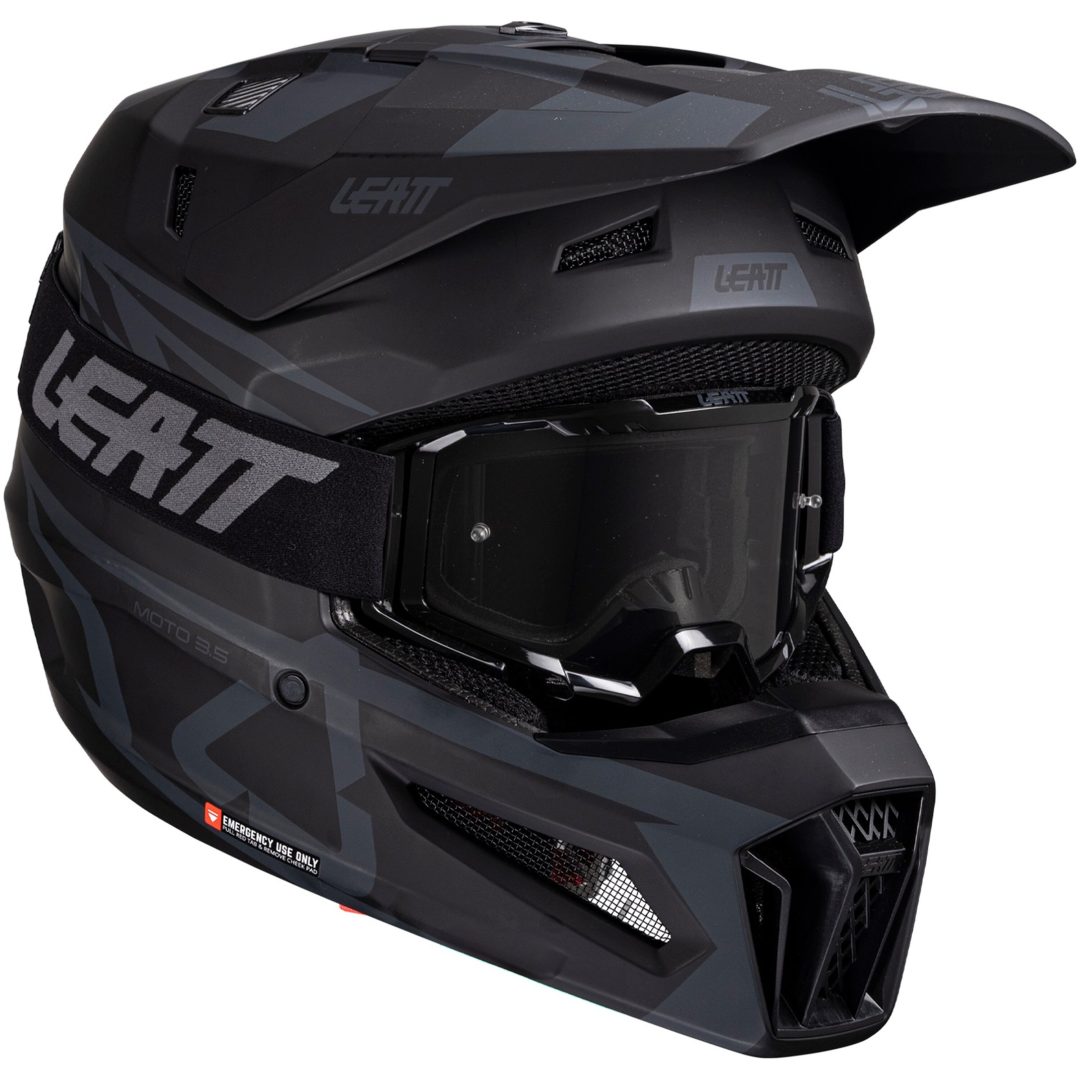 Hjelm Kit Moto 3.5 V25 Stealth Leatt XS (53-54cm)