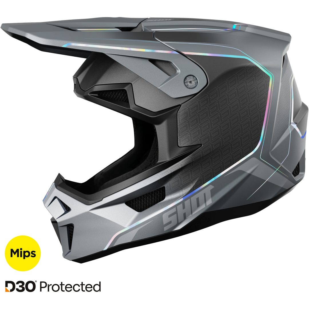 Hjelm Lite Challenger MIPS D3O Holographic Mat Shot L