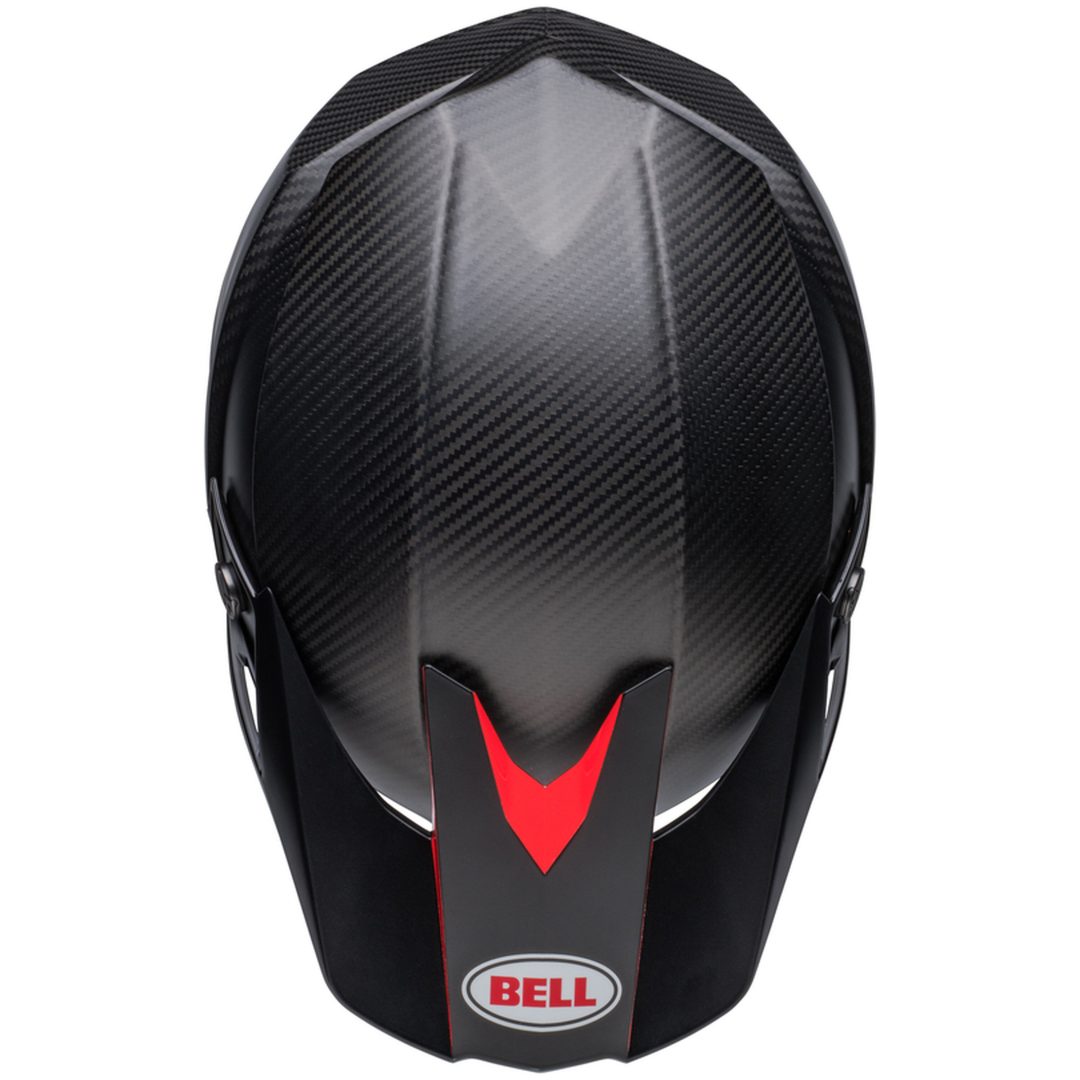 Hjelm Moto-10 Spherical Mat/Glans Sort/Rød BELL XL – billede 2